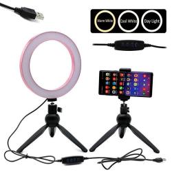 Mini Led Camera Ringlight for YouTube Video//Makeup 3 Phone Holder//Shelf HULYZLB Fill LightLED Ring Light with Stand