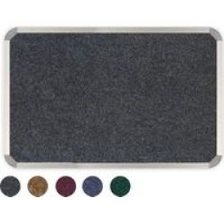 Parrot 1900x900mm Carpet Bulletin Board with Aluminium Frame in Laurel Grey