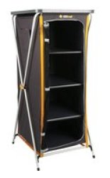 OZtrail Deluxe Folding 4 Shelf Cupboard Supplied Colour May Vary