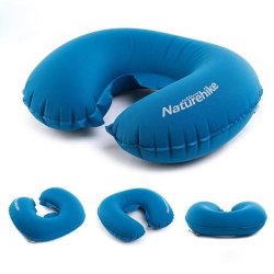 Naturehike Portable U Shape Inflatable Pillow Sleeping Gear - Blue