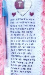 The Lord's Prayer - Cross Stitch Book Mark. Beautifully Made. Lovely Gift