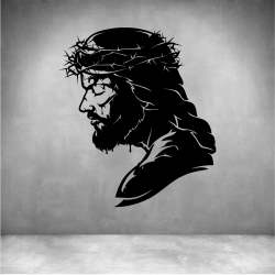 Jesus Face - Matt Silver L 800 X H 950MM