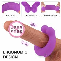 Lby Ly Sunglasses New Version Of Double-headed Penis Solid Essence Ring 9 Kinds Of Vibration Mode Soft Silicone Masculinity Vibration Ring Purple Fitness