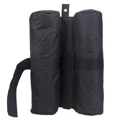 Mexidi Set Of 4 Resistant Umbrella Tent Base Weight Bag Canopy Patio Beach Umbrella Sand Bag Dual Zipper Partition 1680D Polyester 60 Lbs pc Leg