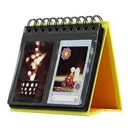 Forusky 3 Inch Desk Calendar Instax Photo Album For Instax MINI 8 8+ 9 70 7S 90 25 26 50S Lomo Sofort Camera - Yellow