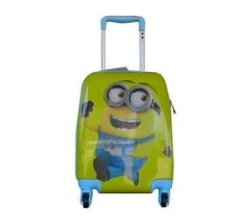 Nexco - Kiddies Cartoon Hand Luggage Kids School Bag Suitcase For Children - Yellow Minions
