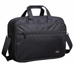 Bison Denim Expandable Briefcase 15.6 Inch Laptop Messenger Bag Business Work Handbag Water Resistant Computer Carrying Case For Men Women Black