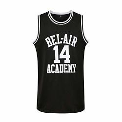 Smith 14 The Fresh Prince Of Bel Air Academy Men Basketball Jersey Black XXL