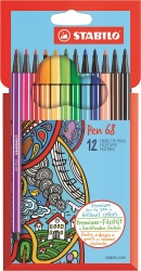 Pen 68 1.0MM Fibre Tip Pens Box Of 12