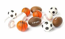 Edesigns 12PK Stress Sport Ball Sponge Foam Balls Basketball Football Soccer Baseball Ifa