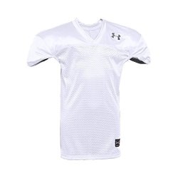 Under Armour Boys' Football Jersey White black Youth Small