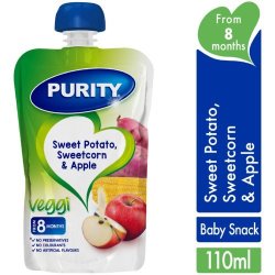 Purity Fruit Puree Sweet Potato Apple & Sweetcorn 110ML