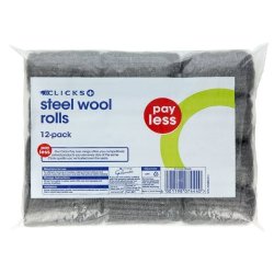 Payless Steel Wool Rolls 12 Pack