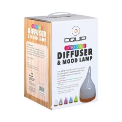DQUIP Aroma Diffuser Ultrasonic With Lights Wood Grain 380ML