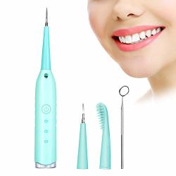 Electric Dental Calculus Remover Tartar Scraper Tartar Remove For Teeth Cleaning With 3 Clean Tips IPX6 Waterproof 3 Modes Portable And Rechargeable For Fighting