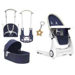 Indoor 4IN1 Stroller With High Feeding Chair Walker Basinet And Swing