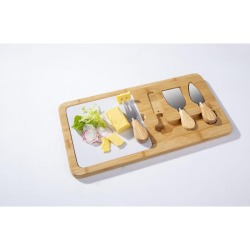Marble Bamboo Cheese Platter Rectangular Set