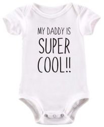 Btsn - My Daddy Is Super Cool Baby Grow