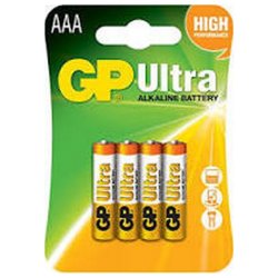 Gp Ultra Alkaline Aaa Card Of 4