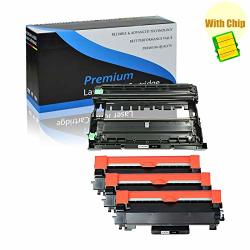Kcmytoner Compatible For Brother Black Toner Cartridge And Drum Unit Combo Set Replacement For TN760 TN-760 DR730 DR-730 Use In HL-L2350DW HL-L2370DWXL MFC-L2730DW 3