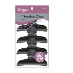 - 4 Round Handle Section Clips With Silicone Teeth X 3
