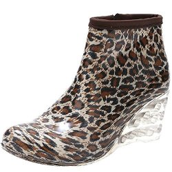 Odema Women's Short Ankle Rubber Wedge Rain Boots