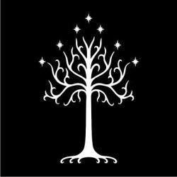 The Tree Of Gondor Womens T-Shirt Black Xx-large