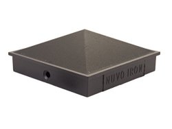 Nuvo Iron Decorative Pyramid Aluminium Post Cap For 4" X 4" Posts - Black
