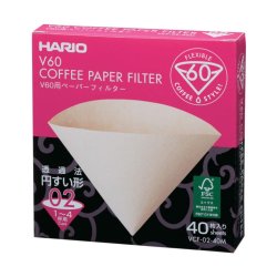 Hario V60 Coffee Dripper Paper Filters - 02 1-4 Cup Box Of 40
