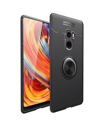 Case For Xiaomi Mi Mix 2 Hxc Soft Tpu Material Suitable For Automotive Magnet Brackets Invisible Ring Bracket Multi-function Protective Shell Black