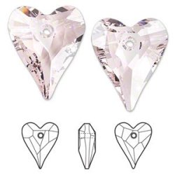 Swarovski Crystal - Rosaline - Wild Heart Pendant - 12MM - 6240