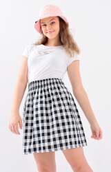 Big Girls Elastic Waist Skirt - Navy - Navy 6-7 Years