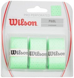 Wilson Perforated Pro Tennis Racquets Over Grip Green