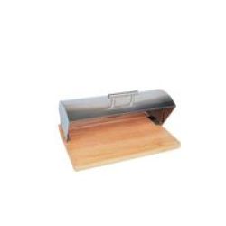 JOST Stainless Steel Bread Bin With Wooden Board