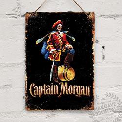 Captain Morgan Rum Replica Vintage Drink Tin Sign Metal Sign Tin Sign 7.8X11.8 Inch