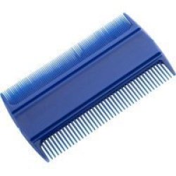 Plastic Double Sided Thin-toothed Lice Remover Comb Blue