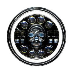 7-INCH Replacement Round LED Skull Style Headlights