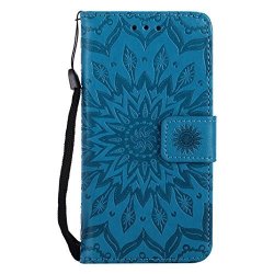 Iphone 8 Flip Case Iphone 7 Leather Wallet Case Rosa Schleife Pu Leather Mandala Flower Embossed Floral Magnetic Flip Case Soft Tpu Bumper Phone
