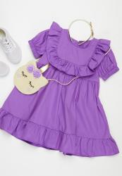 PoP Candy Girls Ruffle Dress - Purple