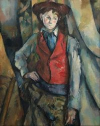 Boy In A Red Waistcoat By Cezanne
