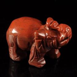 Flame Jasper - Carved Elephant Figurines
