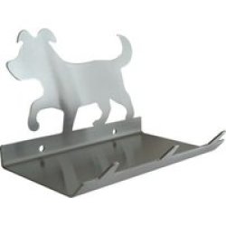 Keys Rack With Sunglasses Tray - Puppy 3 Hooks Stainless Steel