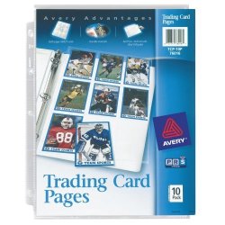 Avery Trading Card Pages For Pokemon Magic The Gathering Mlb Baseball Nfl Football Acid Free 10PK 76016
