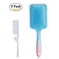 Miss Gorgeous Hair Brush - Air Cushion Paddle Brush With Natural Wheat-straws Detangling Brush For Straightening & Smoothing Hair - Wet Or Dry Hair