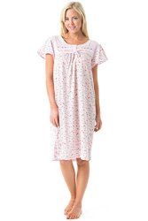 Casual Nights Women's Cap Sleeve Floral Nightgown - Pink - XL