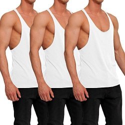 Oa Onrush Aesthetics Men's 3 Pack Save Stringer Raw Edge Vest Y Back Tank Tops Wh+wh+wh-m