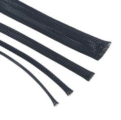 Harness Tech 1 Inch Clean Cut Braided Cable Sleeve - Black - 25 Ft 1.5INCH