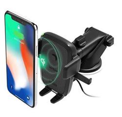 IOttie Easy One Touch Qi Wireless Fast Charge Car Mount For Samsung Galaxy S9 S9 Plus S8 S7 S7 Edge Note 8 5 & Standard