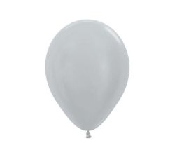 Party- Junxion Latex Helium Balloons - Pack Of 6 - Silver Grey