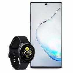 Samsung Galaxy Note 10+ Plus Factory Unlocked Cell Phone With 512GB U.s. Warranty Aura Black NOTE10+ With Galaxy Watch Active 40MM Black - Us